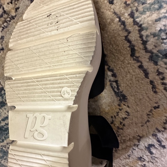 Paul Green blue nubuck leather Chelsea wedge sandal, USA size 9 / UK size 6.5 - Picture 8 of 10